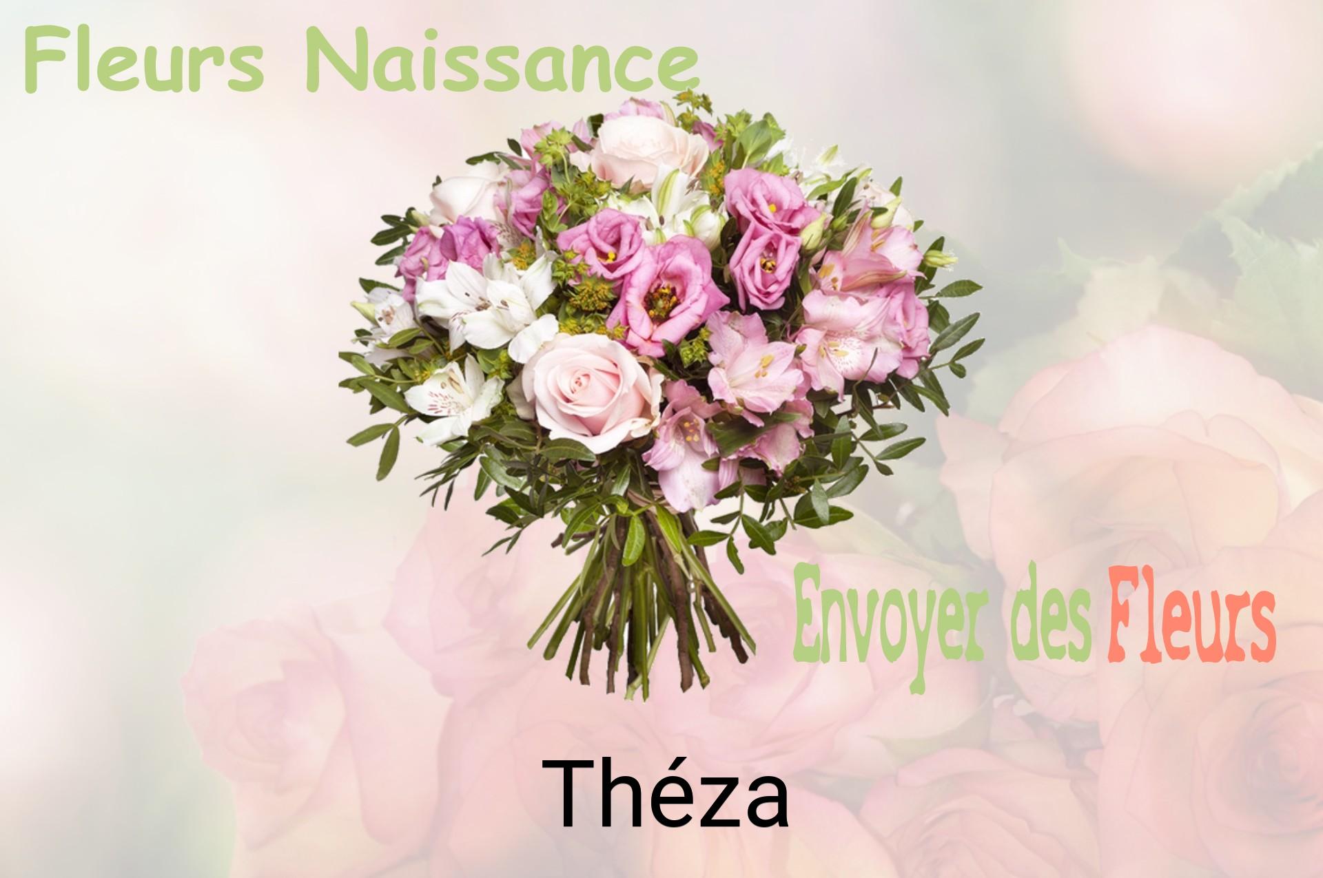Bouquet de fleurs de naissance livré à Théza